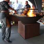Outdoor Garden Rust Corten Steel Fire Pit Heavy Duty Bbq Grill