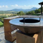 Outdoor Cooking and Garden Kitchens Fire Pit for BBQ Heavy Duty Rust Corten Steel BBQ Grill