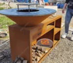 Corten Steel Grill Bbq Brasero Corten Bbq Barbecue Smoker Bbq Grill Outdoor Charcoal Grill