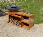 Corten Steel Grill Bbq Brasero Corten Bbq Barbecue Smoker Bbq Grill Outdoor Charcoal Grill
