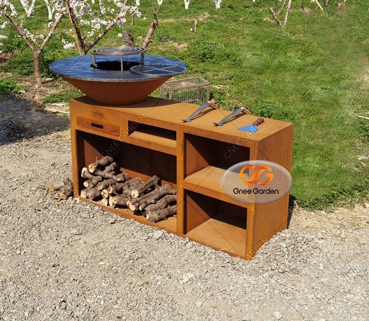 Corten Steel Grill Bbq Brasero Corten Bbq Barbecue Smoker Bbq Grill Outdoor Charcoal Grill