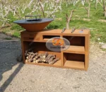 Corten Steel Grill Bbq Brasero Corten Bbq Barbecue Smoker Bbq Grill Outdoor Charcoal Grill