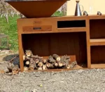Outdoor Corten Steel Fire Pit Bbq Corten Steel Fire burner Bbq