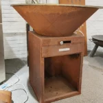 Outdoor Barbeque Corten Steel Fire Pit Bbq Grills