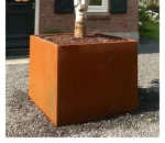 Custom Outdoor Corten Steel Planter Box-10 Pcs Eco-Friendly Modern Design Flower Pots for Home & Garden