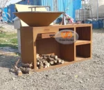 Square Corten Steel Bbq Grills Rust Corten Steel Fire Pit Heavy Duty Bbq