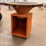 Outdoor Heavy Duty Rust Corten Bbq Wood Burning Garden Fire Pits Picnic Barbecue Corten Steel Smokeless BBQ Grills