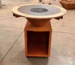 Outdoor Heavy Duty Rust Corten Bbq Wood Burning Garden Fire Pits Picnic Barbecue Corten Steel Smokeless BBQ Grills