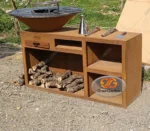 Outdoor Cooking Bbq Grill Corten Steel Outdoor Kitchen Corten Steel Fireplace Grill Bbq