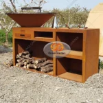 Outdoor Cooking Bbq Grill Corten Steel Outdoor Kitchen Corten Steel Fireplace Grill Bbq