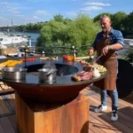 Outdoor Bbq Grill Corten Steel Bbq Charcoal Grill Charcoal Bbq Pit Barbecue Charcoal Grill