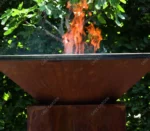 Outdoor Corten Steel Charcoal Smoke Fire Pit Barbecue Charcoal for Garden