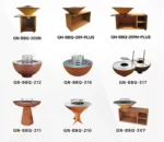 Corten Steel Brazier Outdoor Charcoal Round Grill Fire Pit Corten Steel Bbq Grill