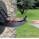 Outdoor Home Garden Corten Steel BBQ Grill Wall-Mounted Fire Pit with Burning Feature