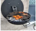 Decorative Folding Barbecue Grill Wall Mounted Wood Burning BBQ Grill Charcoal Grills Fire Pit