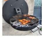 Decorative Folding Barbecue Grill Wall Mounted Wood Burning BBQ Grill Charcoal Grills Fire Pit