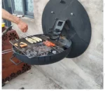 Wholesale Price Durable Outdoor Wall Mounted Charcoal Folded BBQ Grill Fire Pit