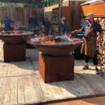Customized Corten Steel Outdoor Wood Charcoal Modern BBQ Grill Kitchen
