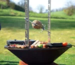 Customized Corten Steel Outdoor Wood Charcoal Modern BBQ Grill Kitchen