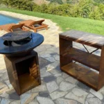 Corten Steel 120CM Big Barbecue Charcoal Grill Outdoor Barbecue Party