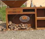 Modern Style Corten Steel Fire Pit Powder Coated BBQ Grill