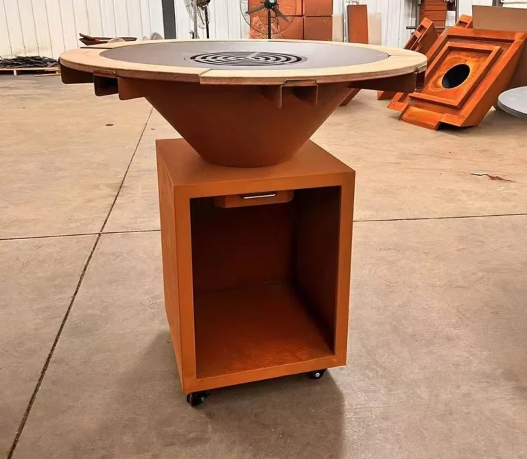 CORTEN Metal Outdoor Cooking Commercial BBQ Charcoal Grill Smoker