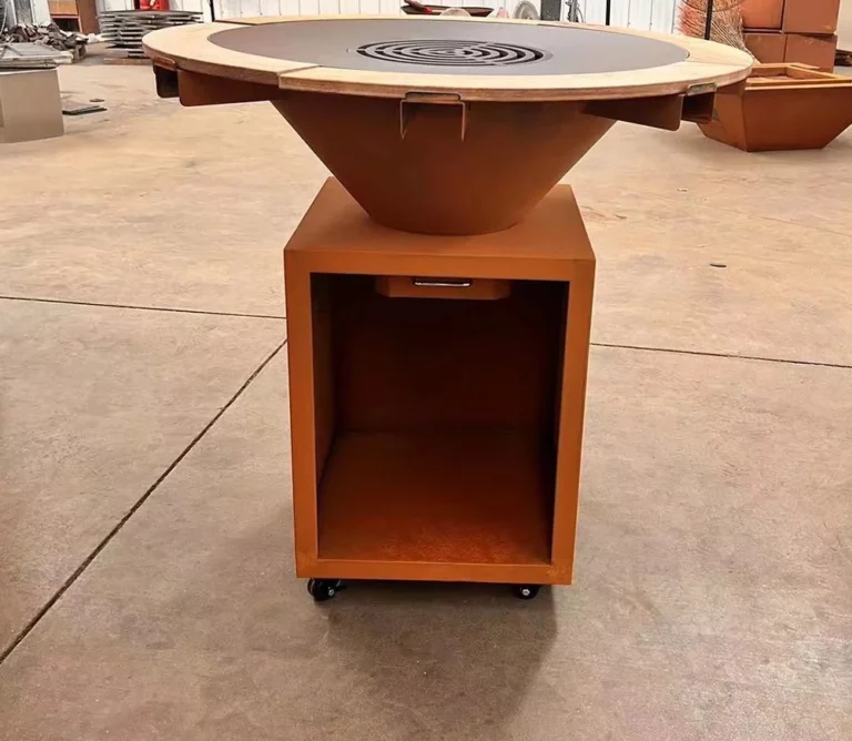 CORTEN Metal Outdoor Cooking Commercial BBQ Charcoal Grill Smoker