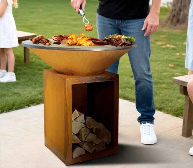 Modern Outdoor Corten Steel Barbecue Grill Durable and Stylish BBQ Grills for Outdoor Use