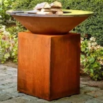 Garden Rust Corten Steel Fire Pit Heavy Duty Bbq Corten Steel Bbq