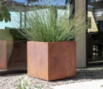 Custom Outdoor Corten Steel Planter Box-10 Pcs Eco-Friendly Modern Design Flower Pots for Home & Garden