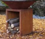 Customized Modern Style Outdoor Grill Corten Steel Charcoal Barbecue with Fire Pit for Outdoor BBQ