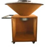 Modern European Outdoor BBQ Steel Grill Corten Steel with Contemporary Design