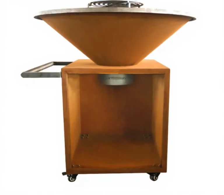 Modern European Outdoor BBQ Steel Grill Corten Steel with Contemporary Design
