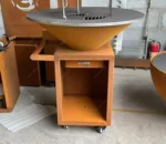 Modern Outdoor Corten Steel BBQ Grill and Fire Pit Durable Barbecue Grills