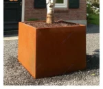 Custom Outdoor Corten Steel Planter Box-10 Pcs Eco-Friendly Modern Design Flower Pots for Home & Garden