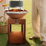 Outdoor Corten Steel Garden Wooden Burning Metal Grill BBQ