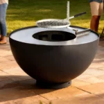 Modern Style Outdoor Family Fire Pit Table with Galvanized Steel BBQ Grill Corten Steel Fire Pit for Garden Bbq Grilling