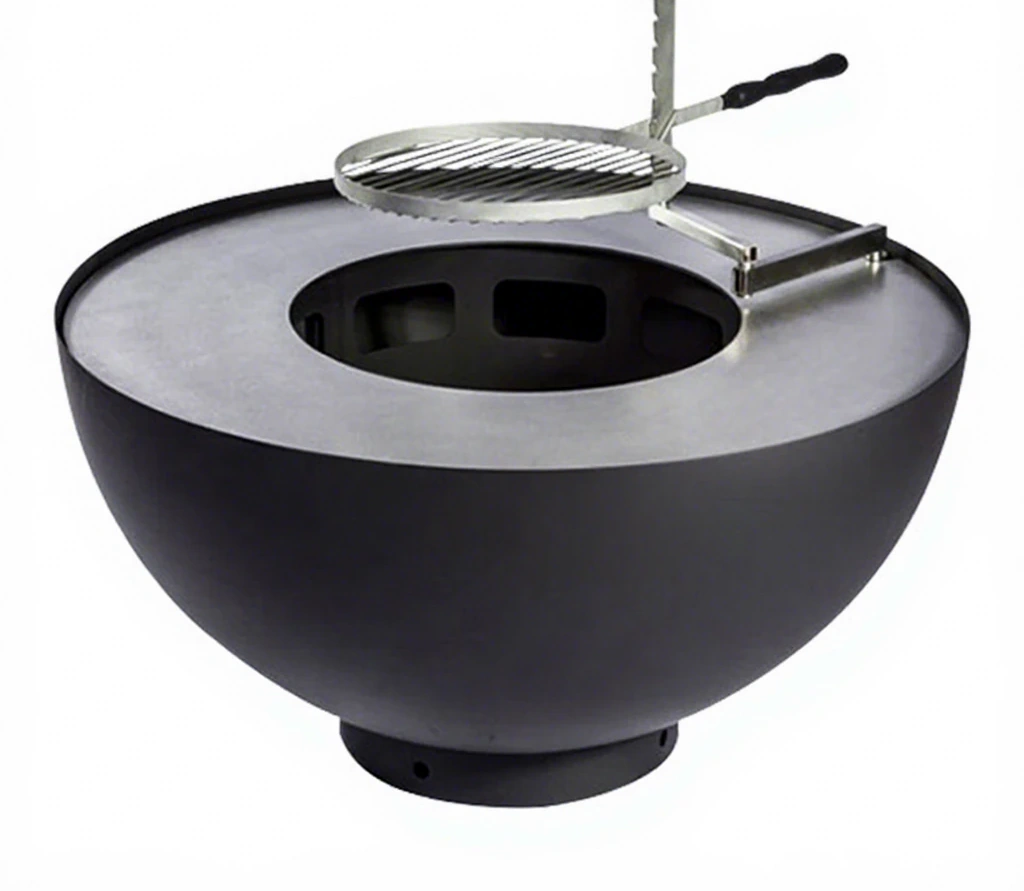 product_image_1775559633_78896144 Modern Garden Corten Steel Fire Pit with Galvanized Steel BBQ Grill Barbecue Grill for Outdoor Kitchen