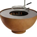 Modern Outdoor Wood Burning Rust Outdoor Charcoal BBQ Grill Durable Corten Steel Barbecue for Cooking
