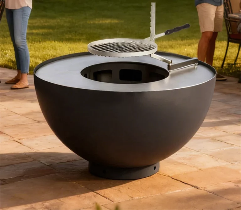 Rusty Outdoor Corten Steel Galvanized Steel BBQ Grill Fire Pit OEM Manufacture