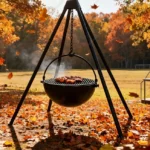 European Style Modern Steel Fire Bowl BBQ Grill Outdoor Charcoal Barbecue Tripod Fire Pit for Outside Cooking