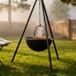 Hot Sale Modern Steel Tripod BBQ Fire Pit Grill with Fire Bowl Powder Coated Finish for Outdoor Use-China Supplier