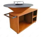 Rust Fire Pit Barbecue Grills Bbq Corten Steel Portable Outdoor Barbecue Bbq Grill