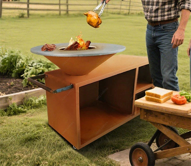 Customized Outdoor Garden Durable Outdoor Corten Steel Fire Pit Barbecue