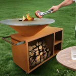 Modern Steel Charcoal Grill Tabletop for Restaurant & Barbeque for Grill Bar & Fire Pit