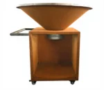 Modern Corten Steel Camping Outdoor Barbecue Grill Charcoal Grill Fire Pit with Trolley for 5+ People Rusty