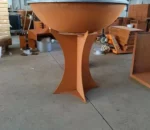 Customized Modern Style Corten Steel Fire Pit Heavy Duty Rust BBQ Brazier Garden Outdoor Charcoal BBQ Grill