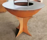 Customized Modern Style Corten Steel Fire Pit Heavy Duty Rust BBQ Brazier Garden Outdoor Charcoal BBQ Grill