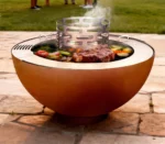 Bbq Rusty Corten Steel Fire Pits Bbq Grills Outdoor Barbecue Grills