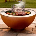 Bbq Rusty Corten Steel Fire Pits Bbq Grills Outdoor Barbecue Grills